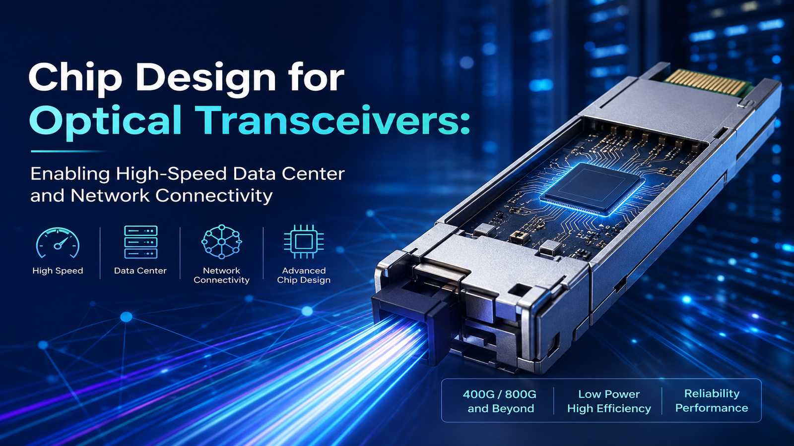 Chip Design for Optical Transceivers: Enabling High-Speed Data Center and Network Connectivity