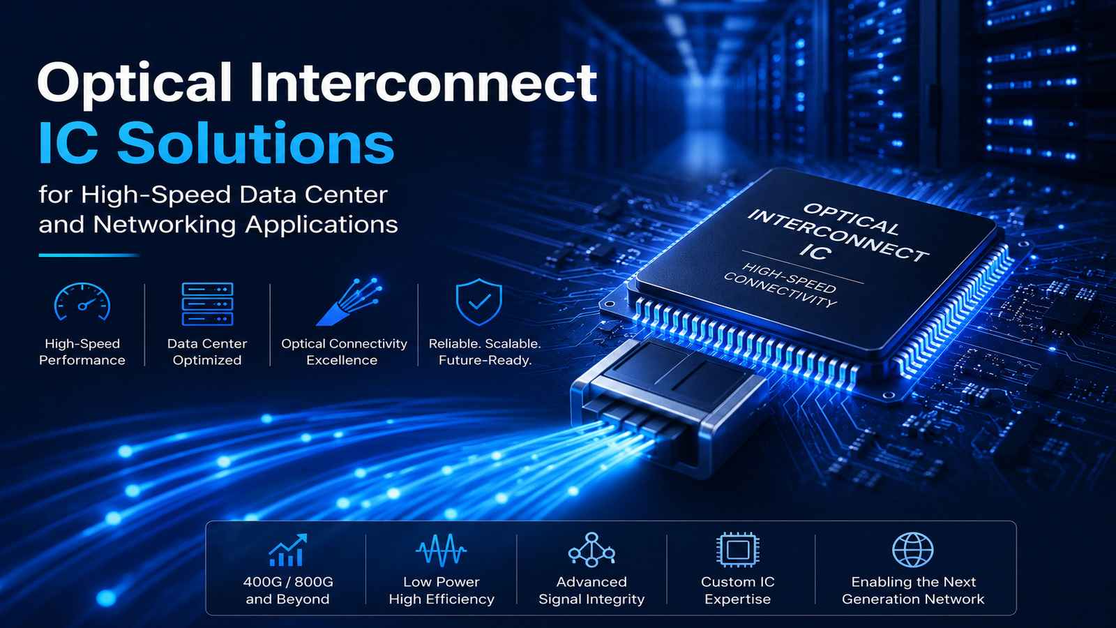 Optical Interconnect IC Solutions for High-Speed Data Center and Networking Applications