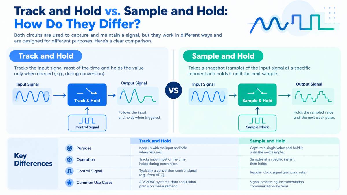 Track and Hold vs. Sample and Hold: How Do They Differ?